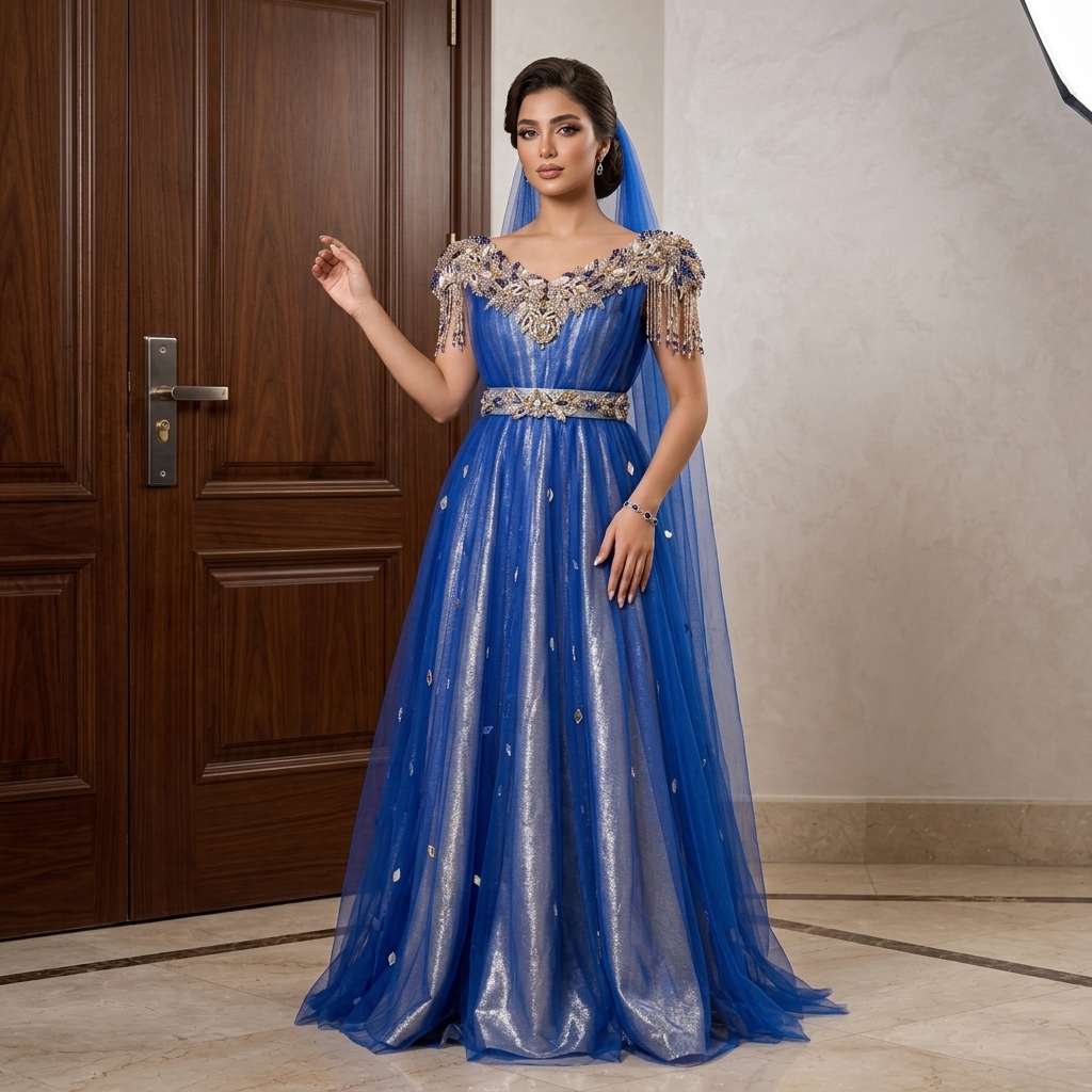 Blouza Royale Lina - Bleu Saphir