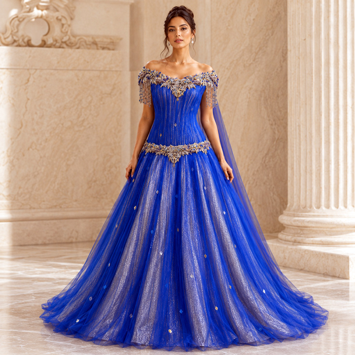 Blouza Royale Bleu Saphir